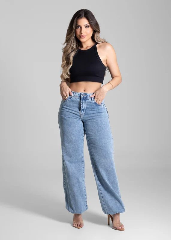 Calça Jeans Sawary Balonê - 281688 AZUL AZUL / 40