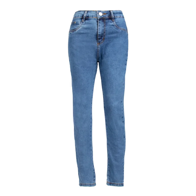Calça Jeans Feminina Sawary Push Up Cintura Alta Azul Claro - 42