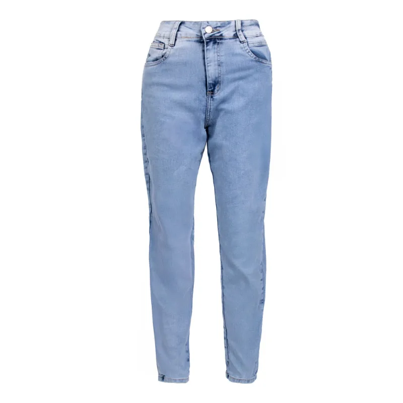 Calça Jeans Feminina Sawary Mom Azul Estonado Claro - 44