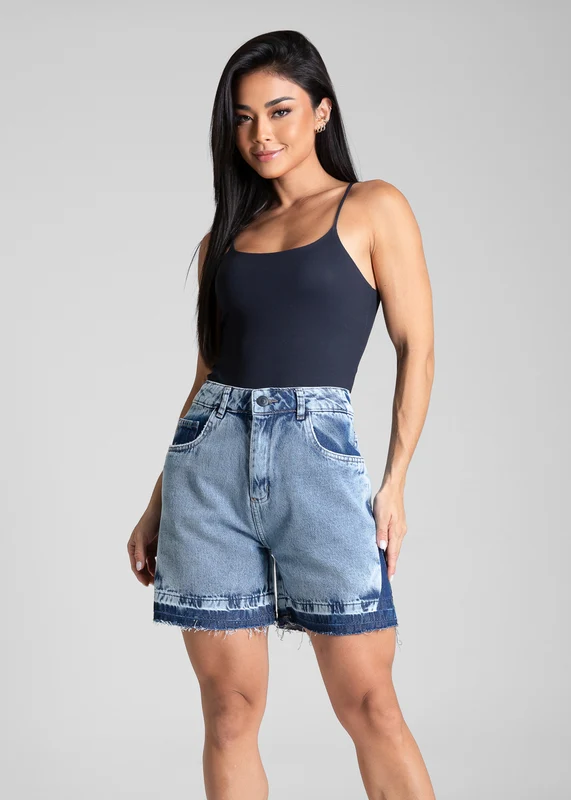 Shorts Jeans Sawary Bicolor - 282454 AZUL AZUL / 44