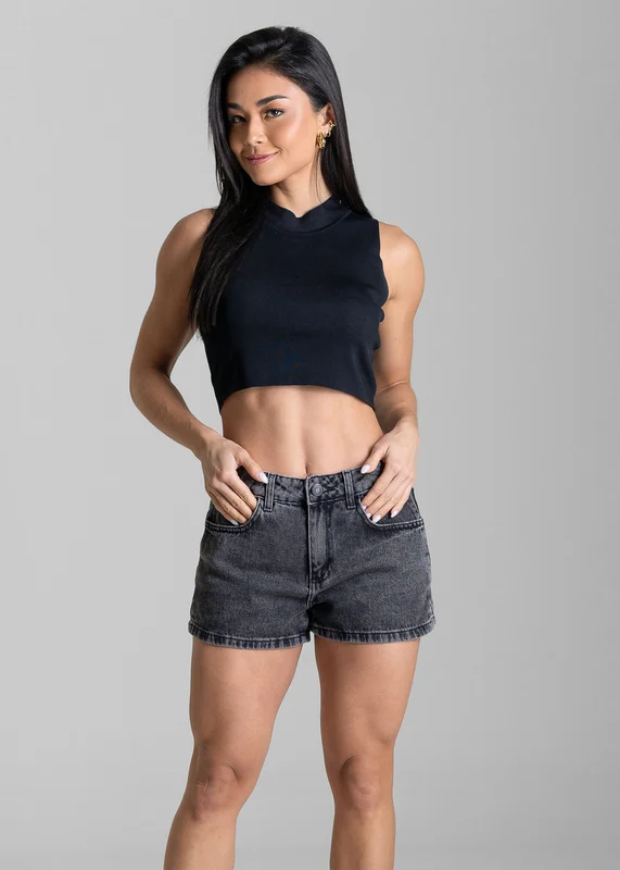 Shorts Jeans Sawary - 283084 PRETO PRETO / 36