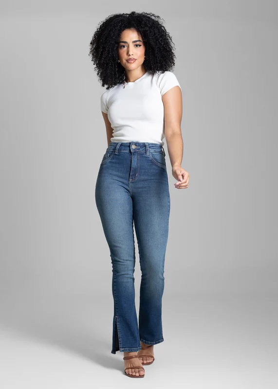 Calça Jeans Sawary Reta Fenda - 282703 AZUL AZUL / 36