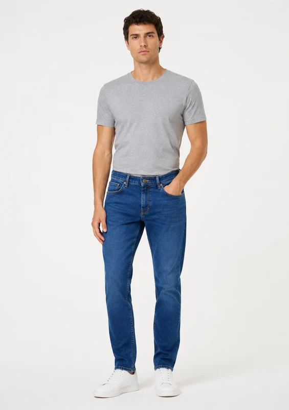 Calça Jeans Masculina Sawary - Azul Escuro 44