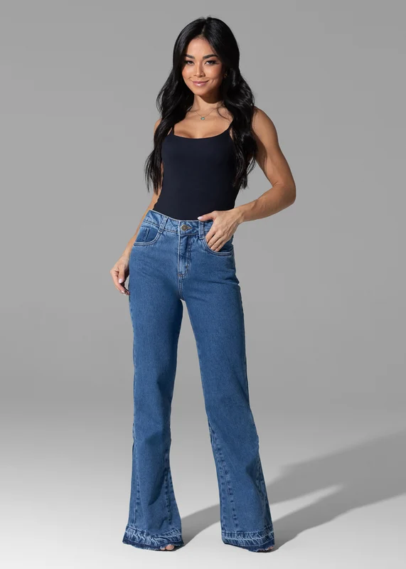 Calça Jeans Sawary Boot Cut - 282484 AZUL AZUL / 46