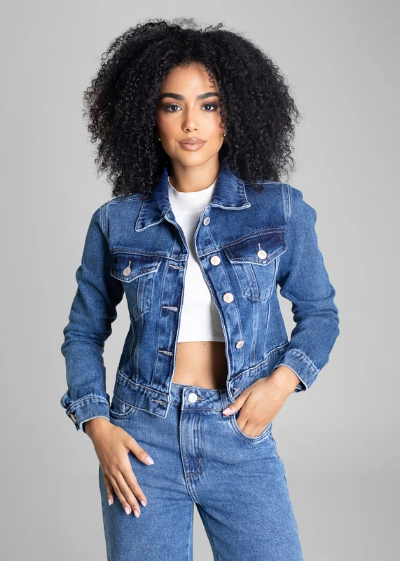 Jaqueta Jeans Sawary - 282841 AZUL AZUL / GG
