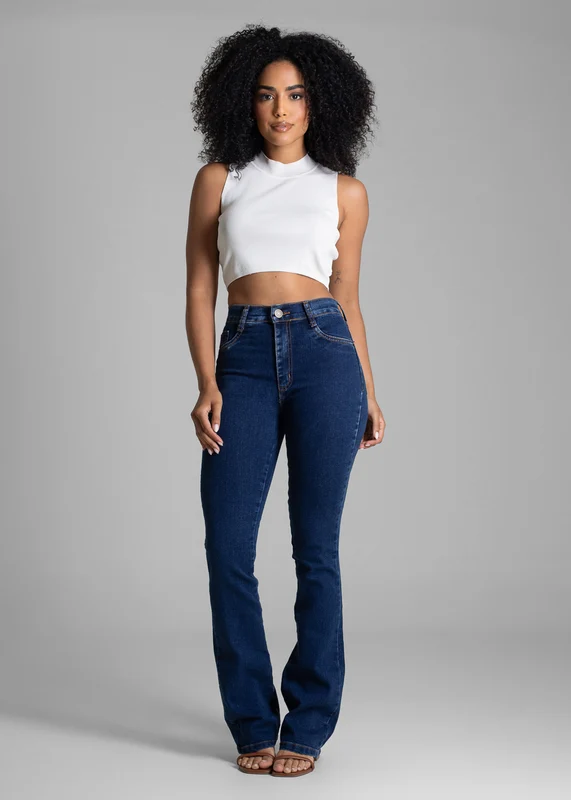 Calça Jeans Sawary Boot Cut - 283259 AZUL AZUL / 42