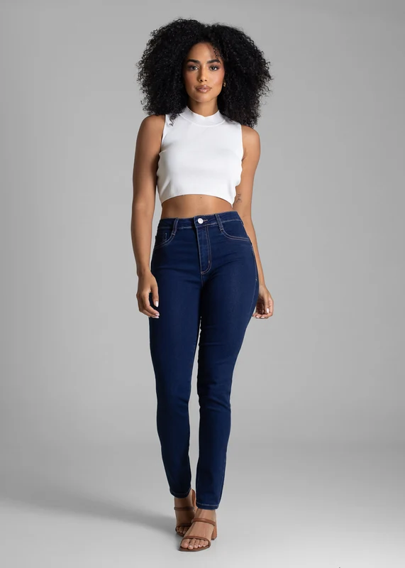 Calça Jeans Sawary Heart - 283385 AZUL AZUL / 42