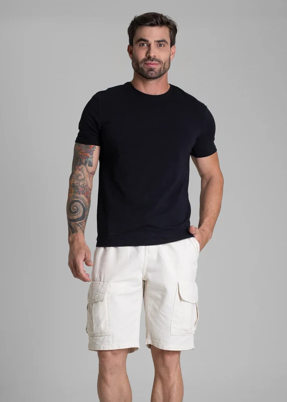 Bermuda Linho Cargo Sawary - 282378 OFF WHITE OFF WHITE / 44