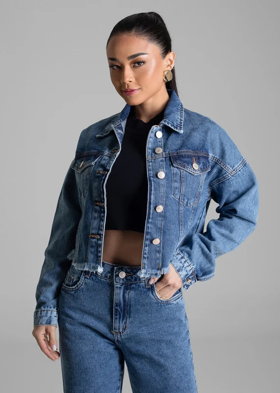 Jaqueta Jeans Sawary - 282608 AZUL AZUL / GG