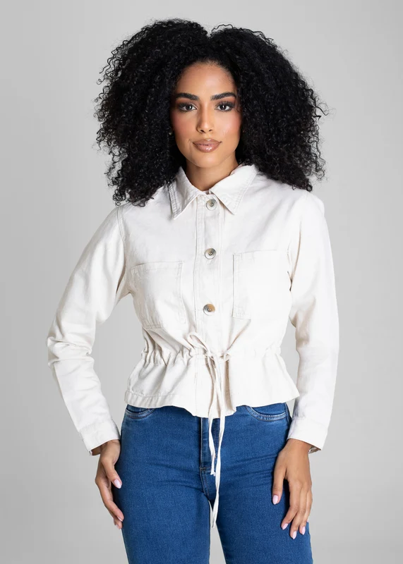 Jaqueta Linho Sawary - 282566 OFF WHITE OFF WHITE / G