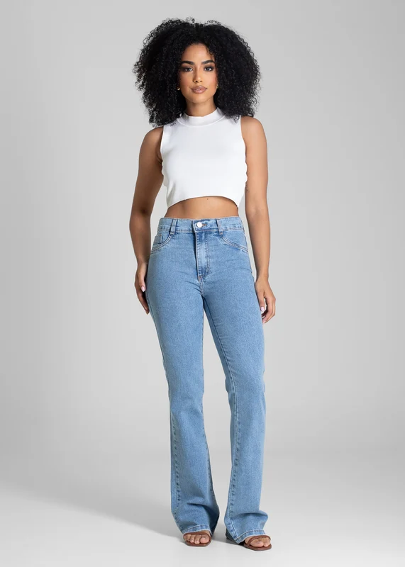 Calça Jeans Sawary Boot Cut - 283277 AZUL AZUL / 48