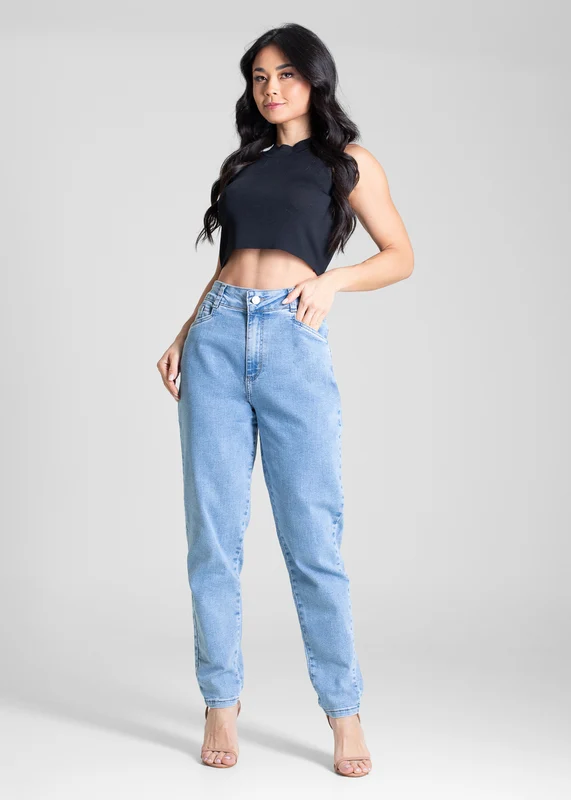 Calça Jeans Sawary Mom - 283392 AZUL AZUL / 38