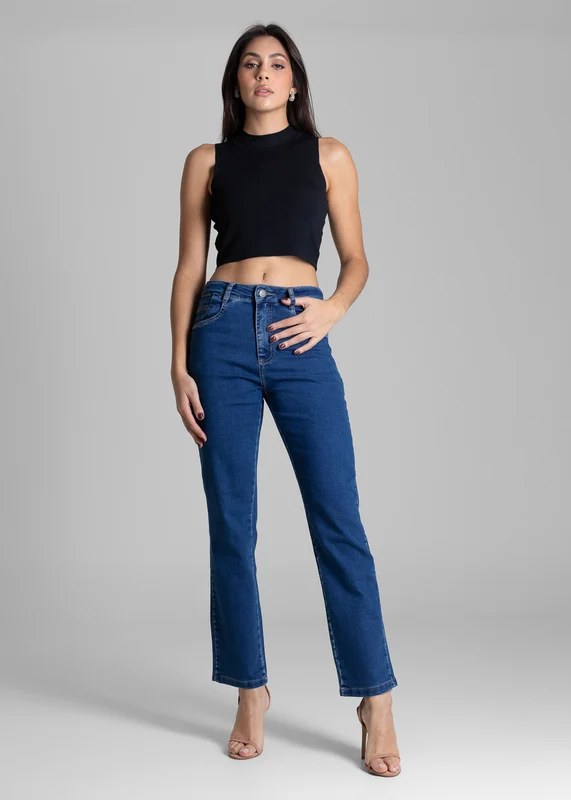 Calça Jeans Sawary Reta - 283004 AZUL AZUL / 42
