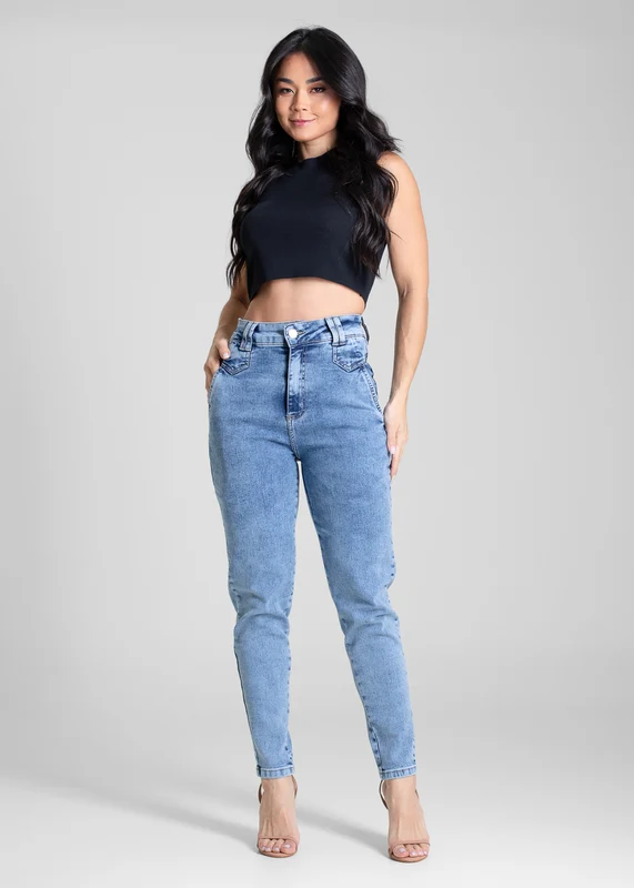 Calça Jeans Sawary Mom - 283411 AZUL AZUL / 42