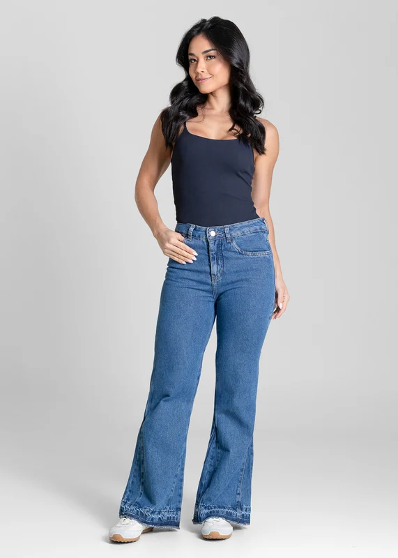 Calça Jeans Sawary Boot Cut Petit - 283434 AZUL AZUL / 46
