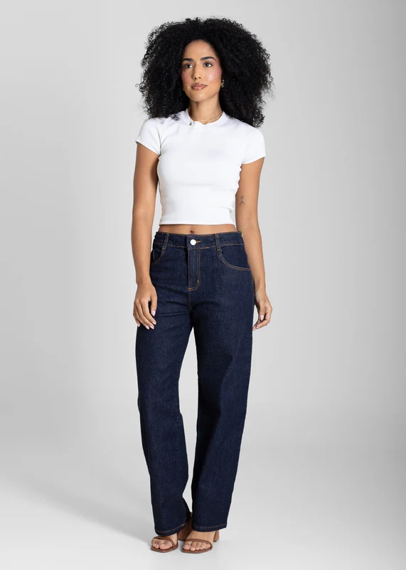 Calça Jeans Sawary Balloon - 283566 AZUL AZUL / 42