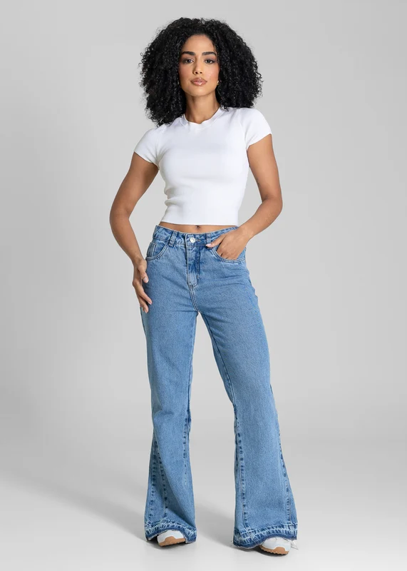 Calça Jeans Sawary Boot Cut Petit - 283436 AZUL AZUL / 38