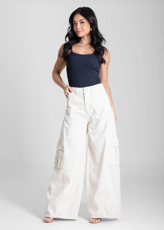 Calça Sarja Sawary Balloon - 283612 PT PT / 44