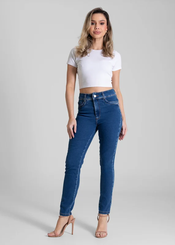 Calça Jeans Sawary Levanta Bumbum - 283619 AZUL AZUL / 38
