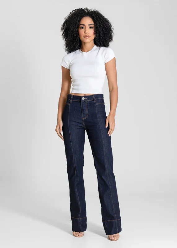 Calça Jeans Sawary Boot Cut - 283668 AZUL AZUL / 38