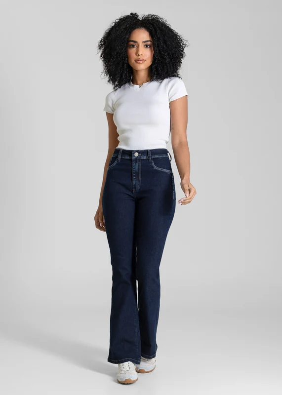 Calça Jeans Sawary Boot Cut Petit - 283607 AZUL AZUL / 46