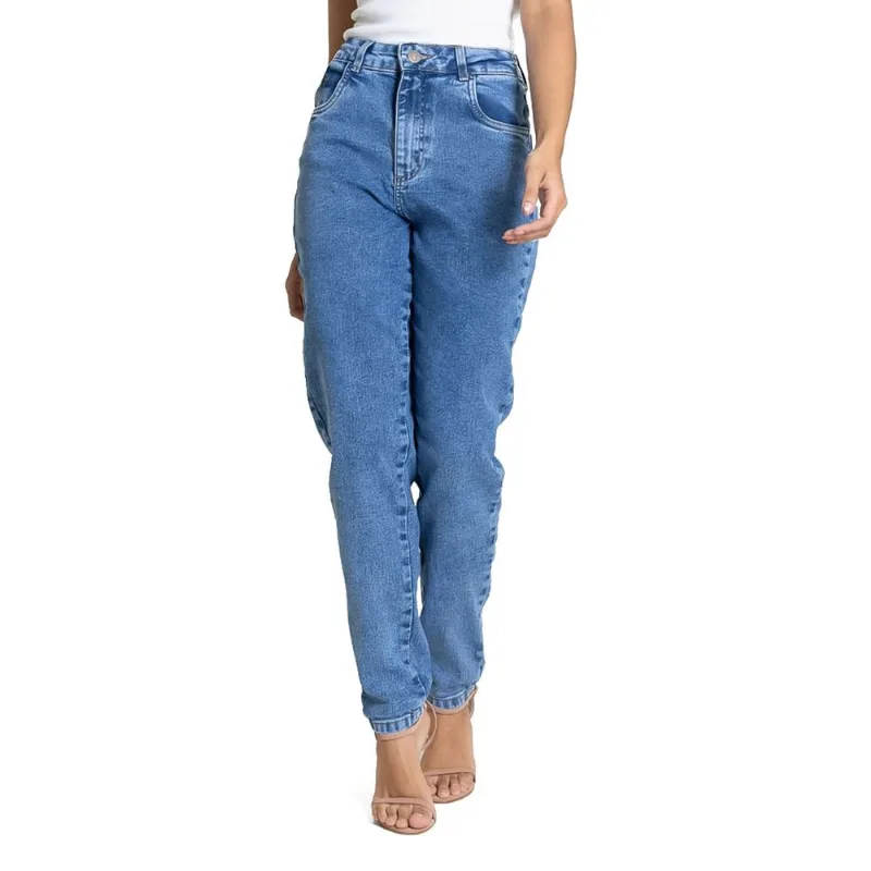 Calça Jeans Feminina Sawary Cintura Alta - 42