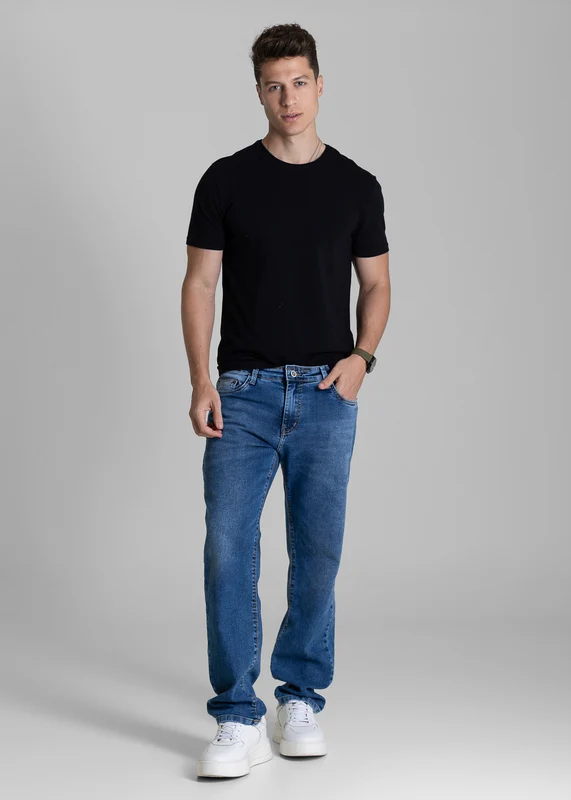 Calça Jeans Sawary Reta - 283857 AZUL AZUL / 46
