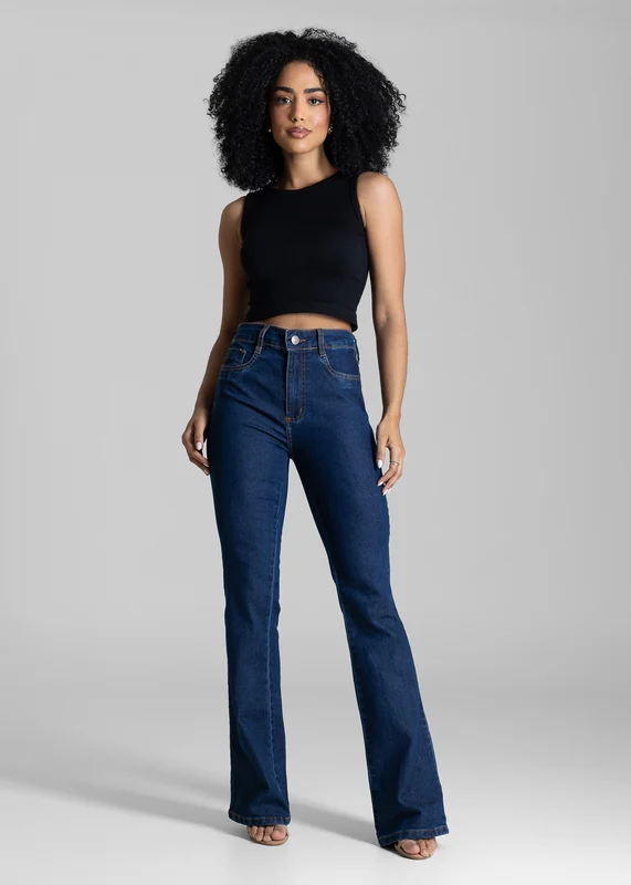 Calça Jeans Sawary Super Lipo Boot Cut - 283756 AZUL AZUL / 40
