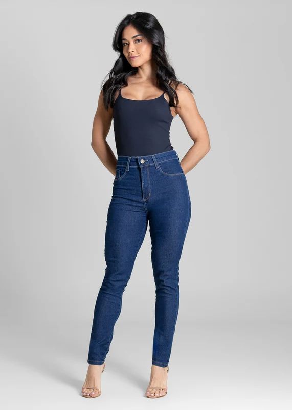 Calça Jeans Sawary Cigarrete - 283955 AZUL AZUL / 44