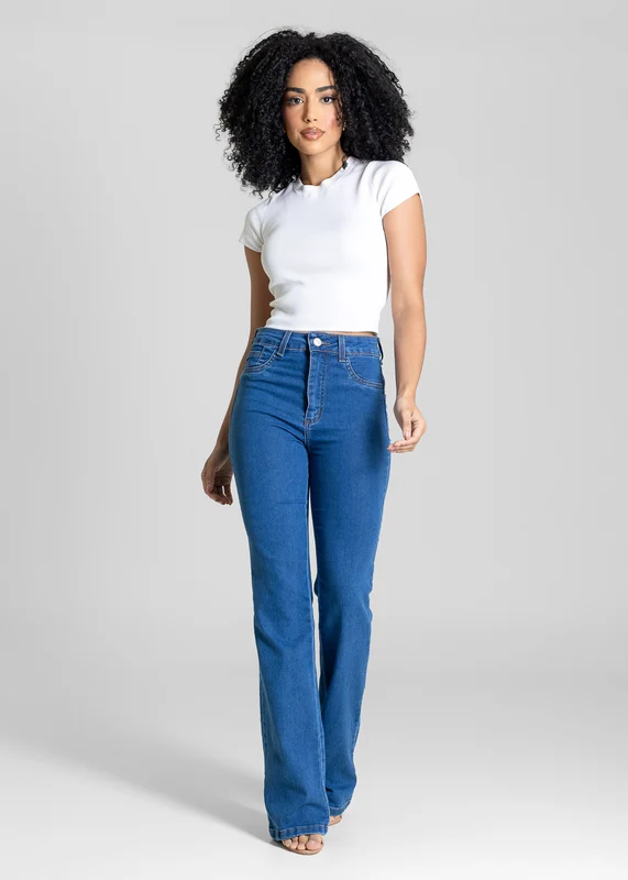 Calça jeans Sawary Boot Cut - 283959 AZUL AZUL / 42