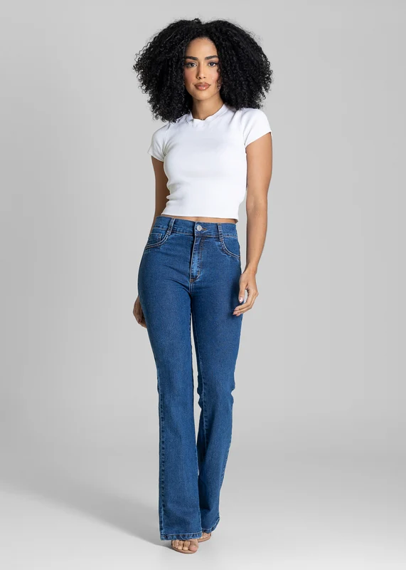 Calça Jeans Sawary Boot Cut - 283643 AZUL AZUL / 46