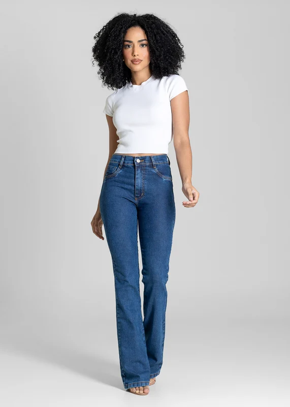 Calça Jeans Sawary Boot Cut - 283922 AZUL AZUL / 48