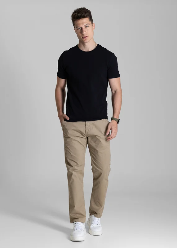 Calça Sarja Sawary Slim - 282481 MARROM MARROM / 44
