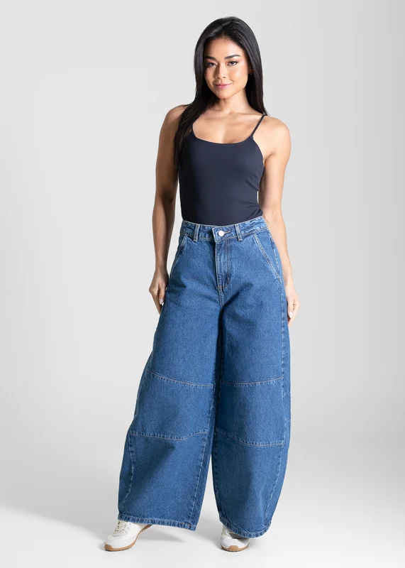 Calça Jeans Sawary Balloon Petit - 283784 AZUL AZUL / 38
