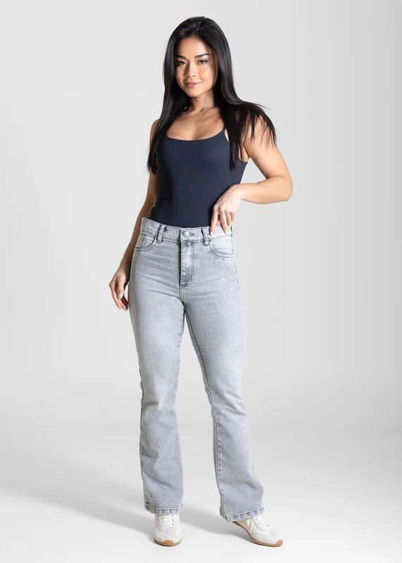 Calça Jeans Sawary Boot Cut Petit - 283477 CINZA CINZA / 40