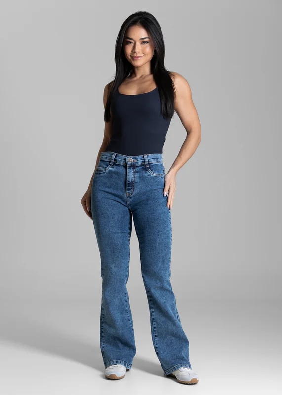Calça Jeans Sawary Boot Cut Petit - 283366 AZUL AZUL / 46