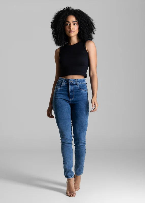 Calça Jeans Sawary Push Up - 283851 AZUL AZUL / 42