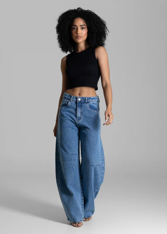 Calça Jeans Sawary Balloon - 283725 AZUL AZUL / 42