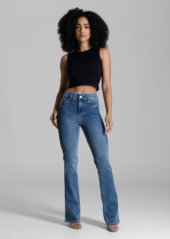 Calça Jeans Sawary Boot Cut - 283651 AZUL AZUL / 36