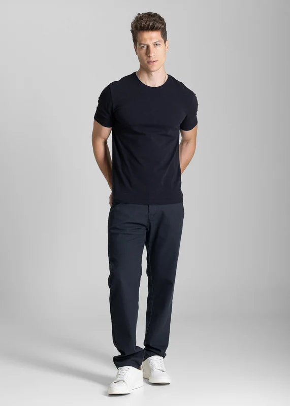 Calça Sarja Sawary Slim - 283459 PRETO PRETO / 42