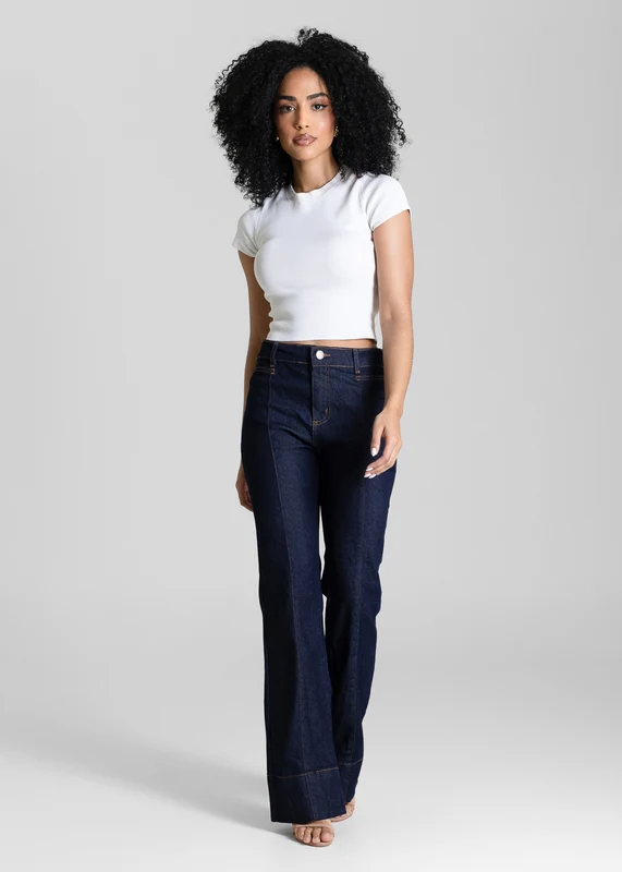 Calça Jeans Sawary Boot Cut - 284081 AZUL AZUL / 40