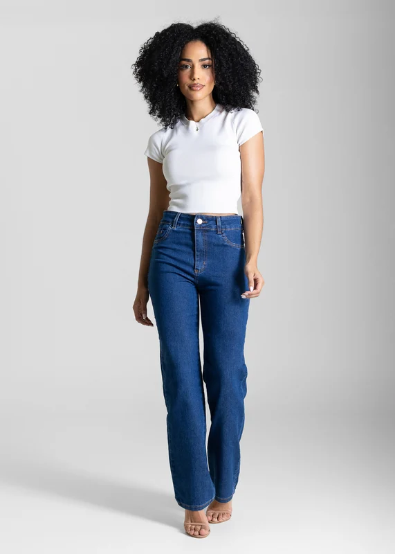 Calça Jeans Sawary Reta - 283760 AZUL AZUL / 44