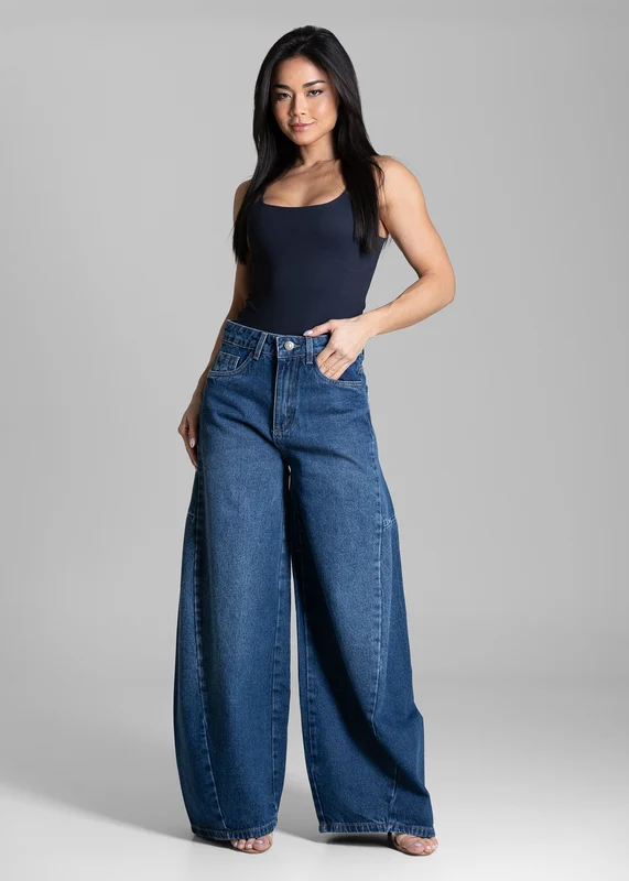 Calça Jeans Sawary Balloon - 283828 AZUL AZUL / 38