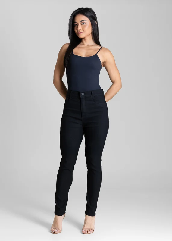 Calça Sarja Sawary Super Stretch - 283936 PRETO PRETO / G