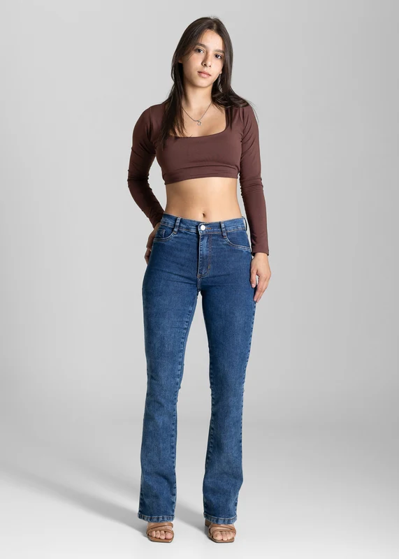Calça Jeans Sawary Boot Cut - 283928 AZUL AZUL / 42