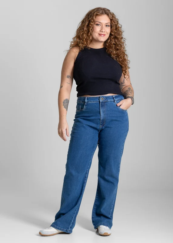 Calça Jeans Sawary Plus Size Petit - 284015 AZUL AZUL / 48