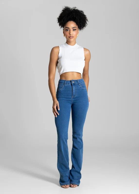 Calça Jeans Sawary Levanta Bumbum - 284091 AZUL AZUL / 38
