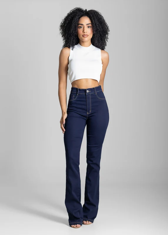 Calça Jeans Sawary Boot Cut - 284046 AZUL AZUL / 42