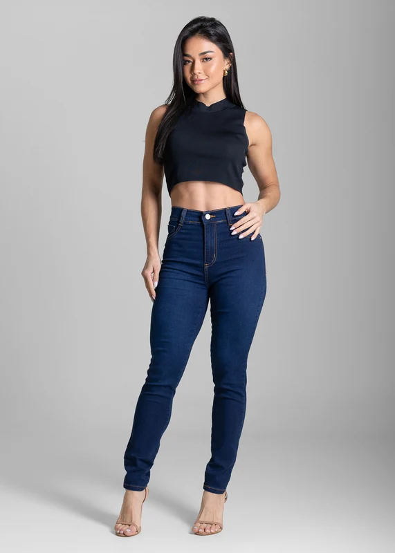 Calça Jeans Sawary Cigarrete - 284281 AZUL AZUL / 38