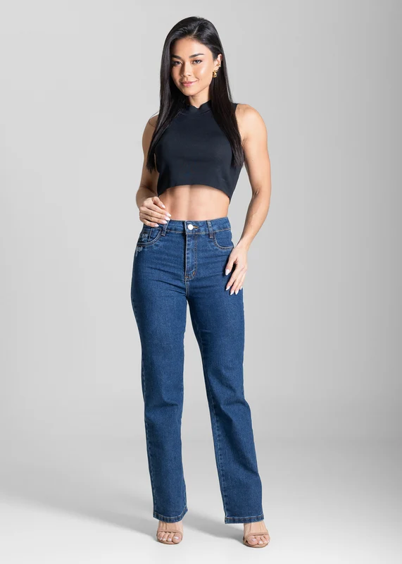 Calça Jeans Sawary Reta - 284113 AZUL AZUL / 34